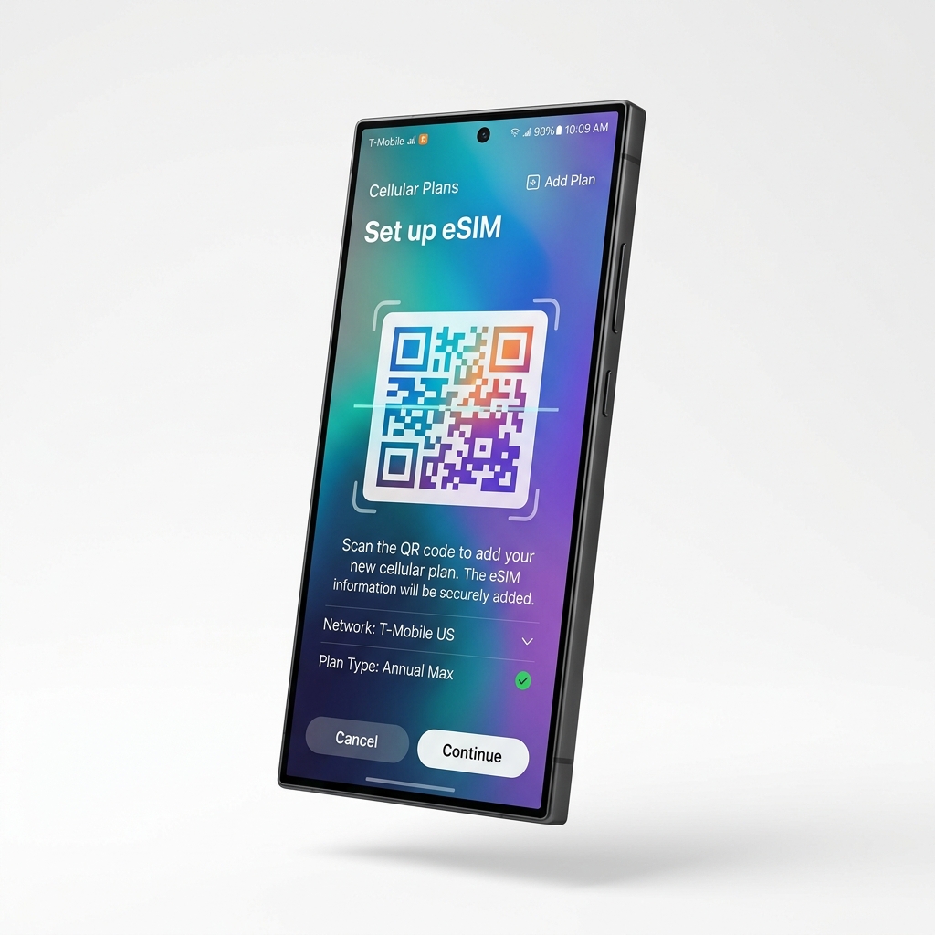 Samsung Galaxy with eSIM activated